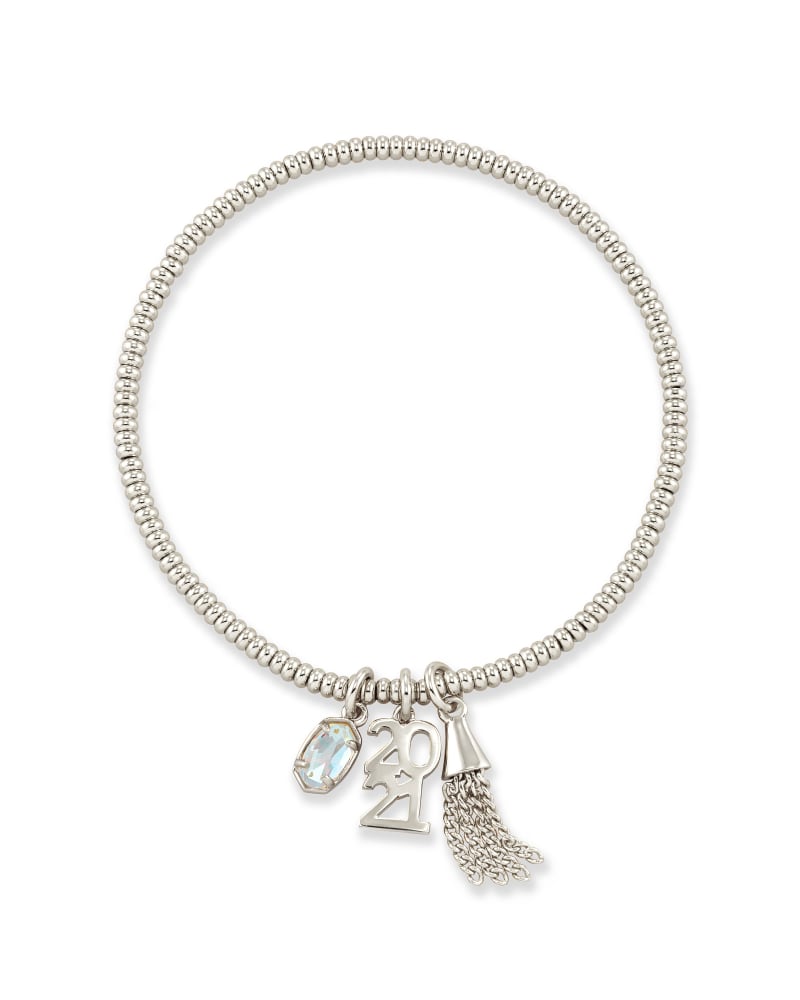 2021 Graduation Stretch Bracelet in Silver image number 0